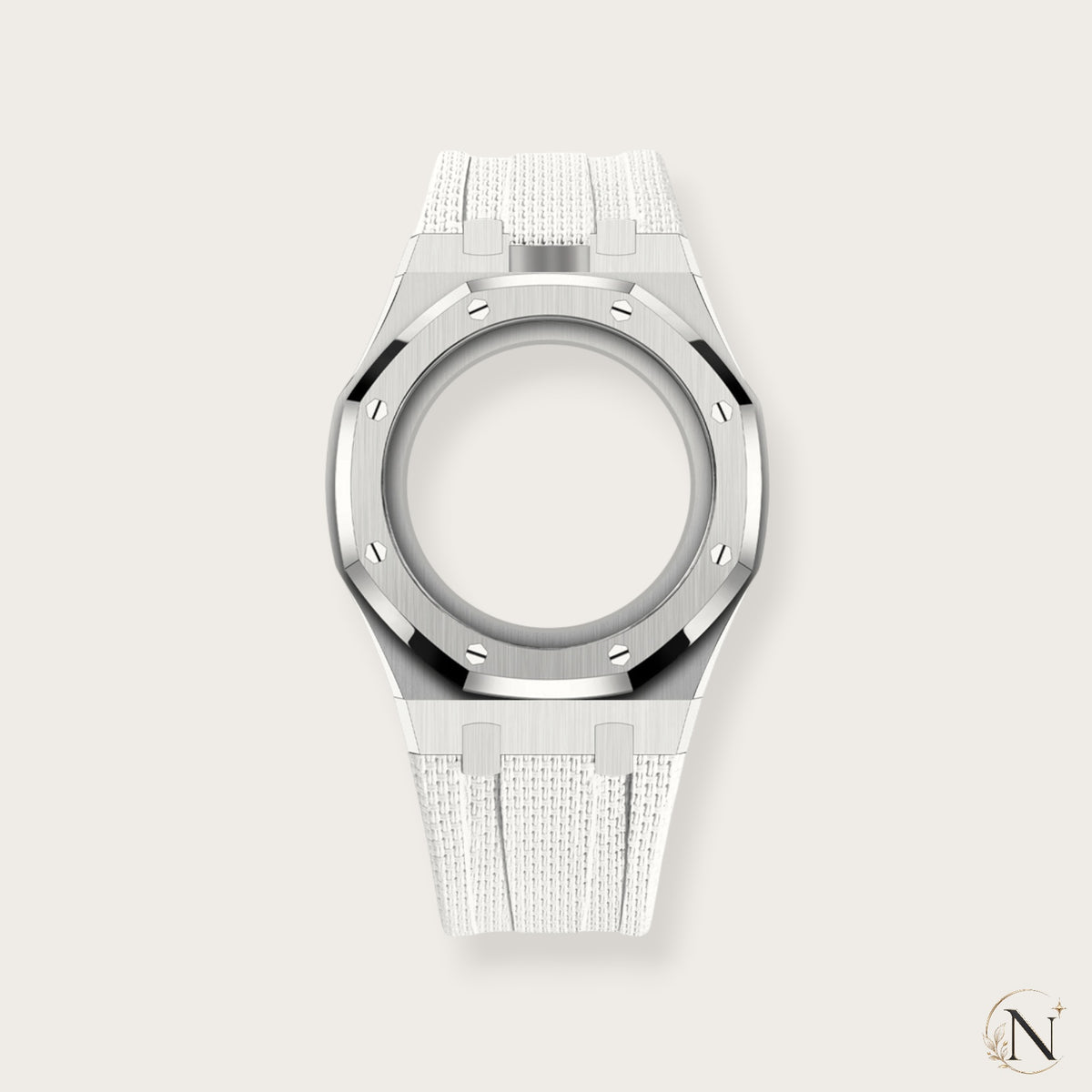 AP × Swatch ROYAL POP｜プレミアムステンレス×ラバー シルバー×ホワイト｜12時モデル
