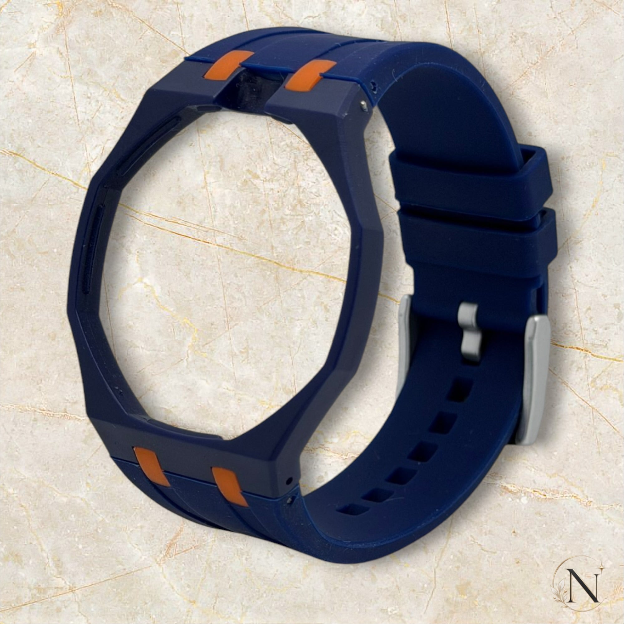 AP × Swatch ROYAL POP｜セラミック×ラバー ネイビー×オレンジ｜12時モデル