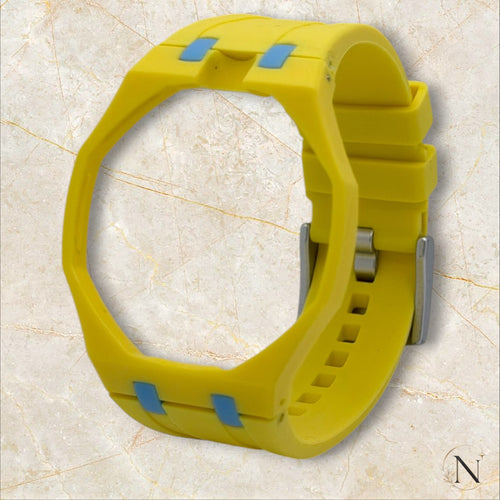 AP × Swatch ROYAL POP｜セラミック×ラバー イエロー×ライトブルー｜12時モデル