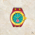 AP × Swatch ROYAL POP｜セラミック×ラバー ピンク×イエロー｜3時モデル