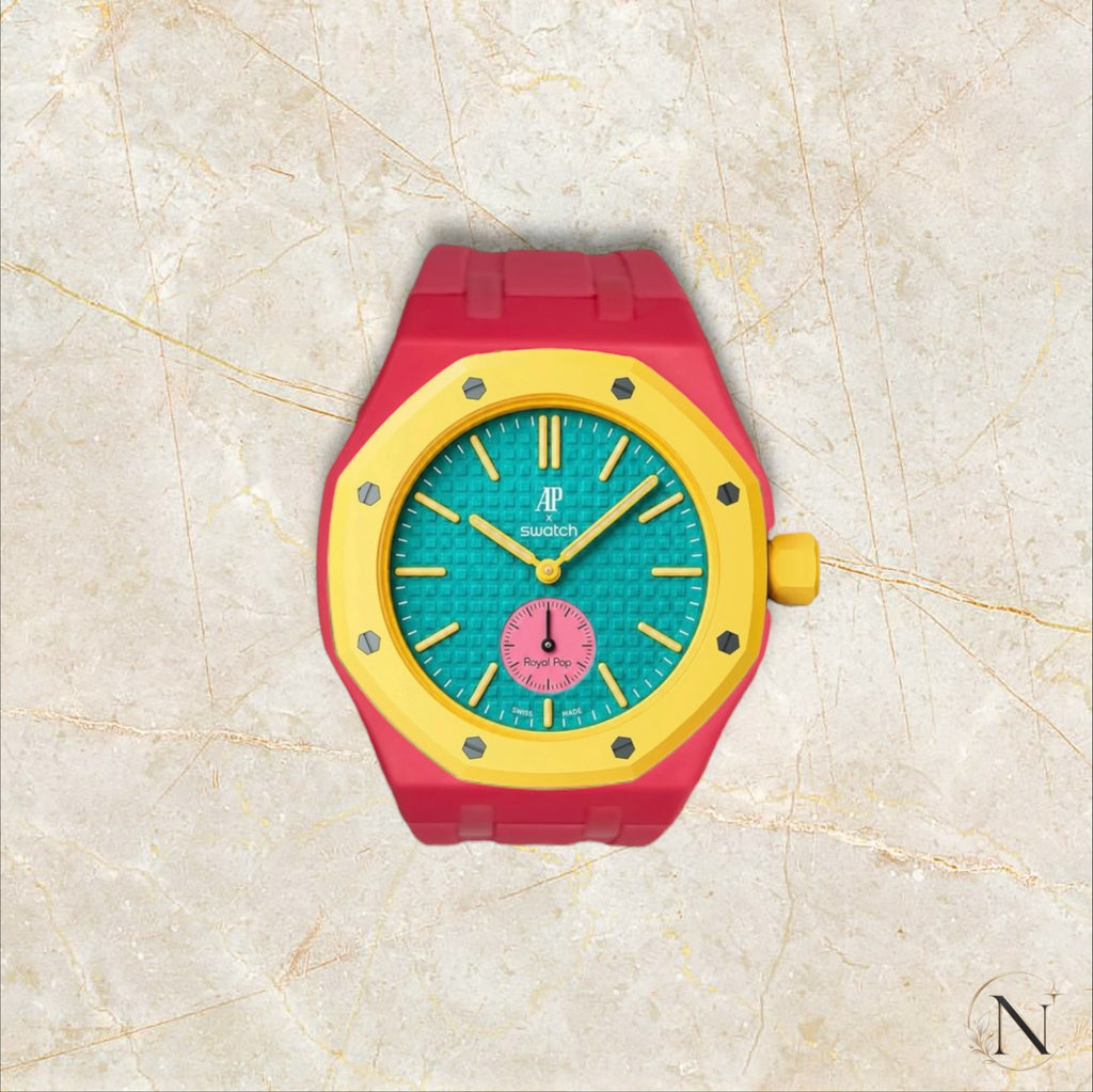AP × Swatch ROYAL POP｜セラミック×ラバー ピンク｜3時モデル