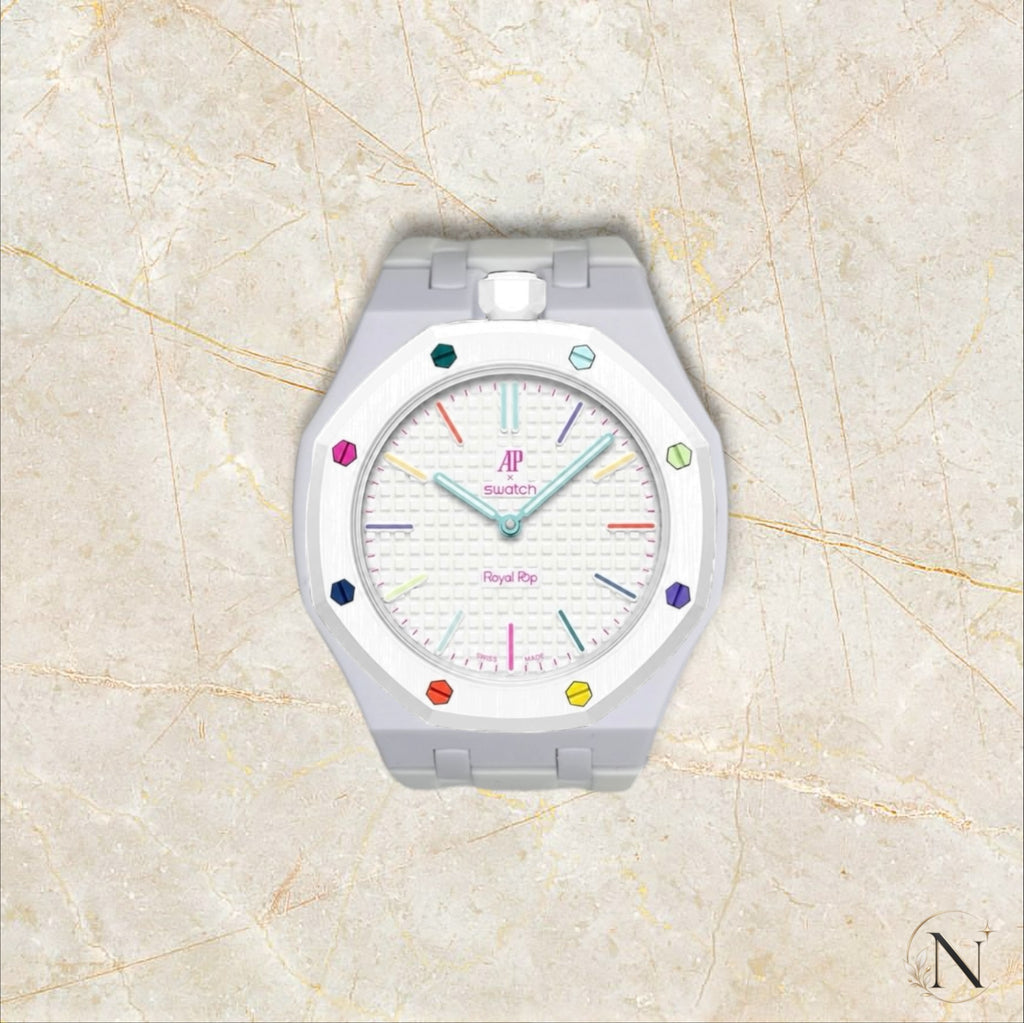 AP × Swatch ROYAL POP｜セラミック×ラバー オフホワイト×ホワイト｜12時モデル