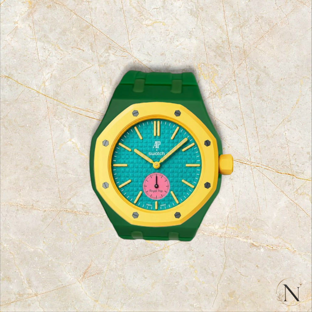 AP × Swatch ROYAL POP｜セラミック×ラバー グリーン｜3時モデル