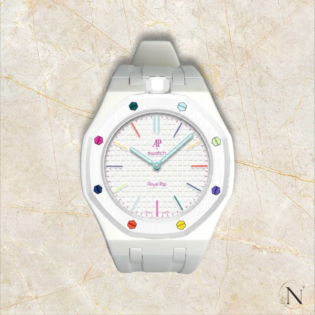 AP × Swatch ROYAL POP｜セラミック×ラバー ホワイト｜12時モデル