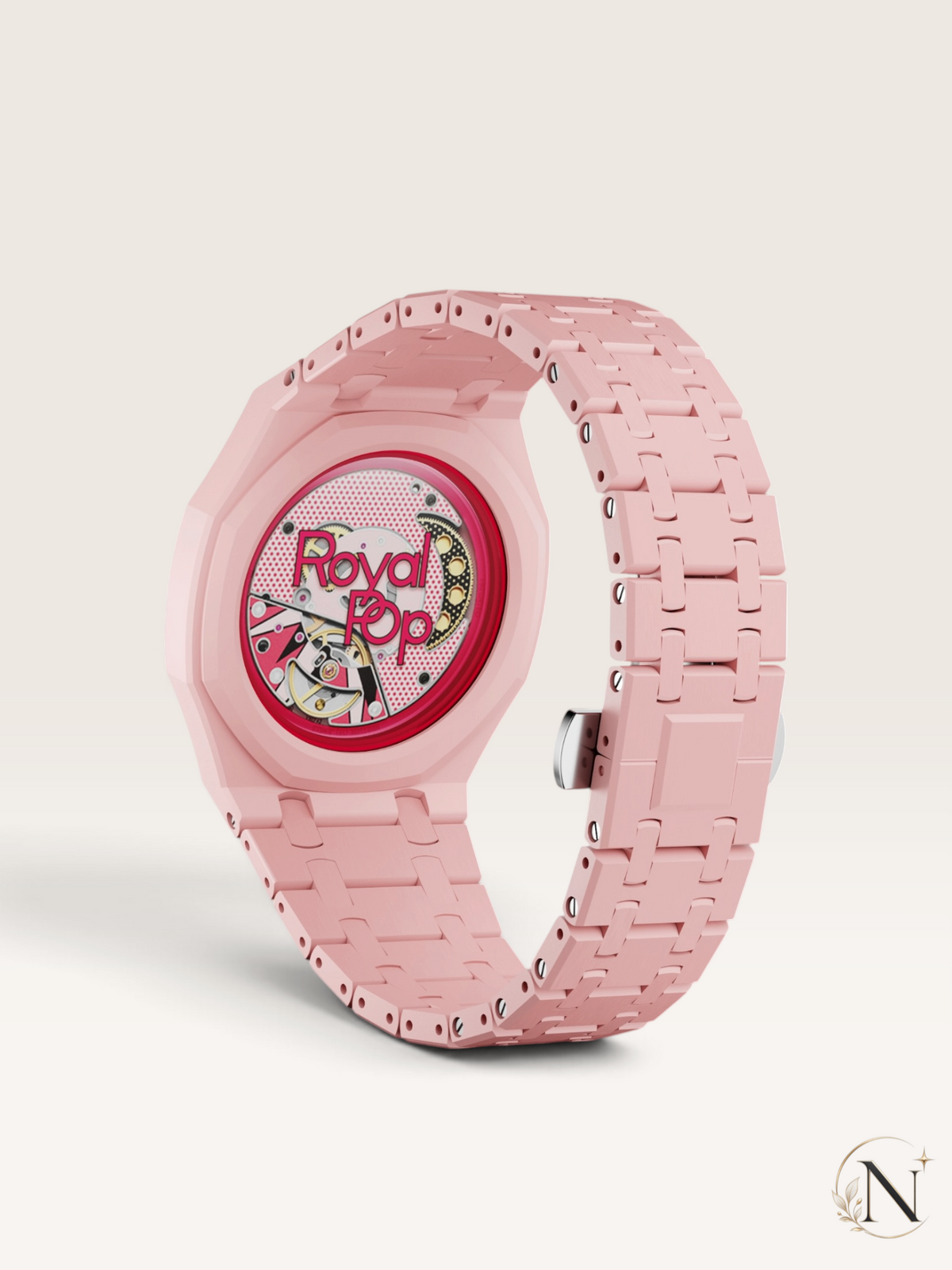 AP × Swatch ROYAL POP｜プレミアムフルセラミック ライトピンク｜12時モデル