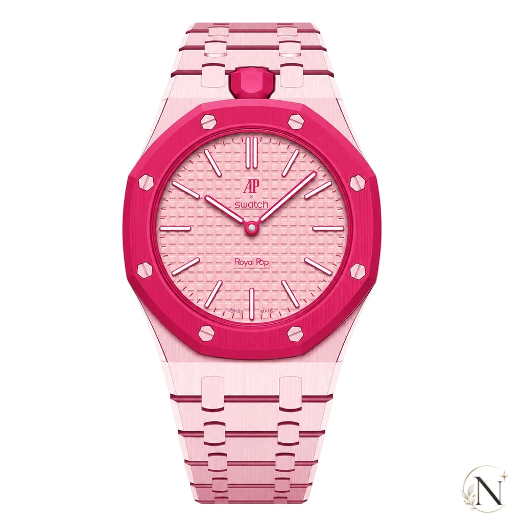 AP × Swatch ROYAL POP｜プレミアムフルセラミック ライトピンク｜12時モデル