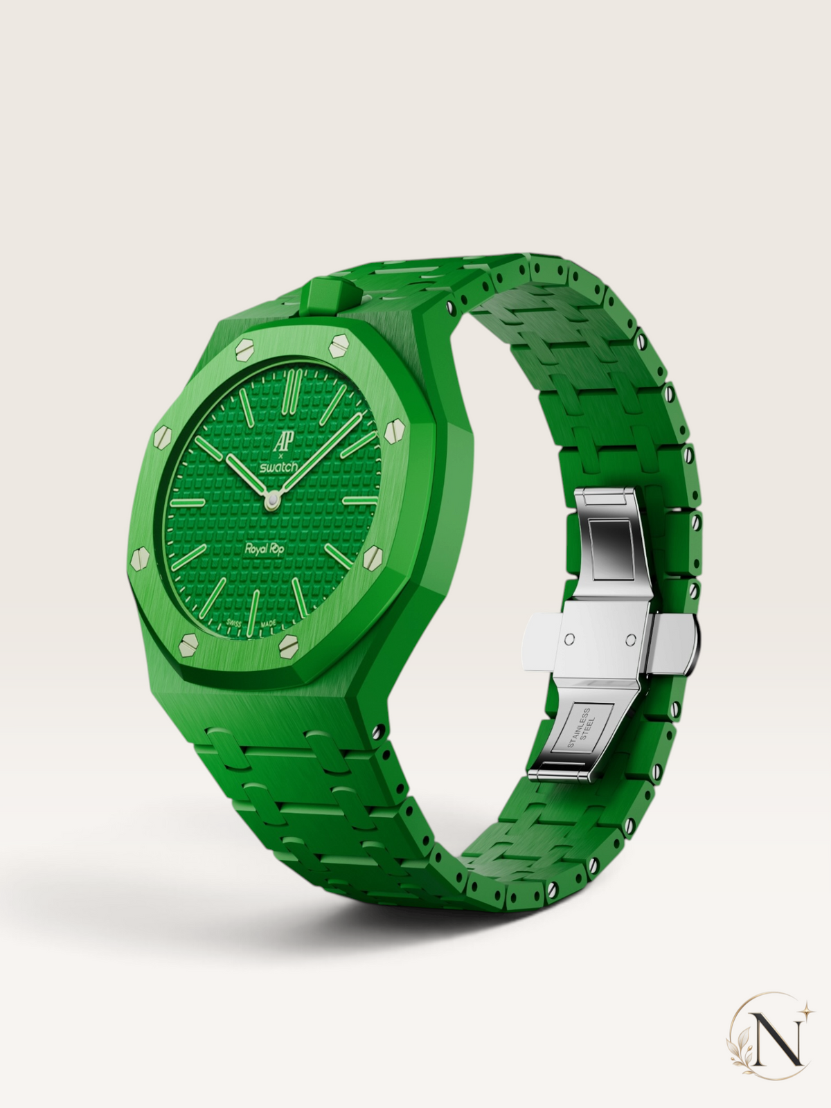 AP × Swatch ROYAL POP｜プレミアムフルセラミック ダークグリーン｜12時モデル