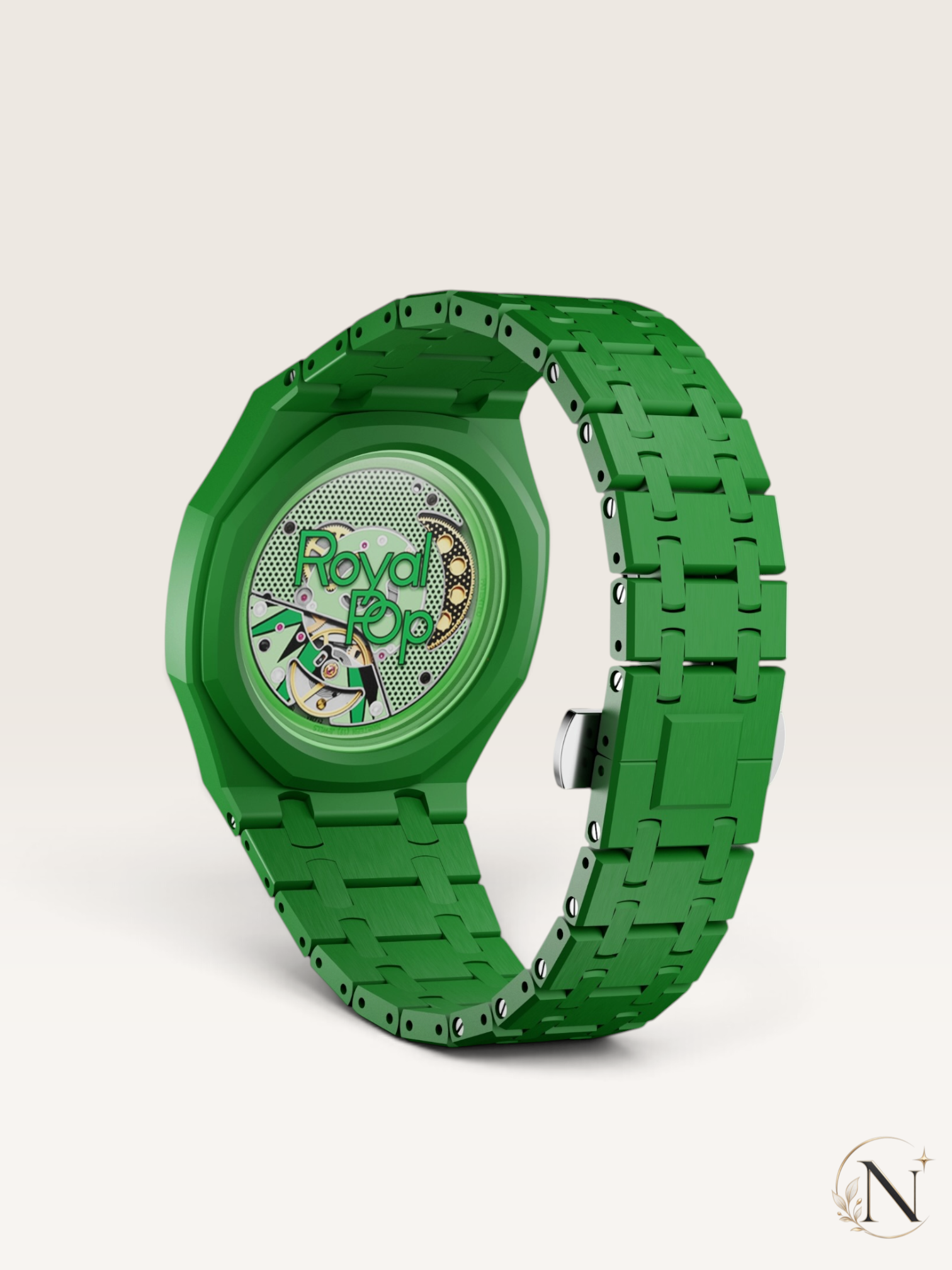 AP × Swatch ROYAL POP｜プレミアムフルセラミック ダークグリーン｜12時モデル