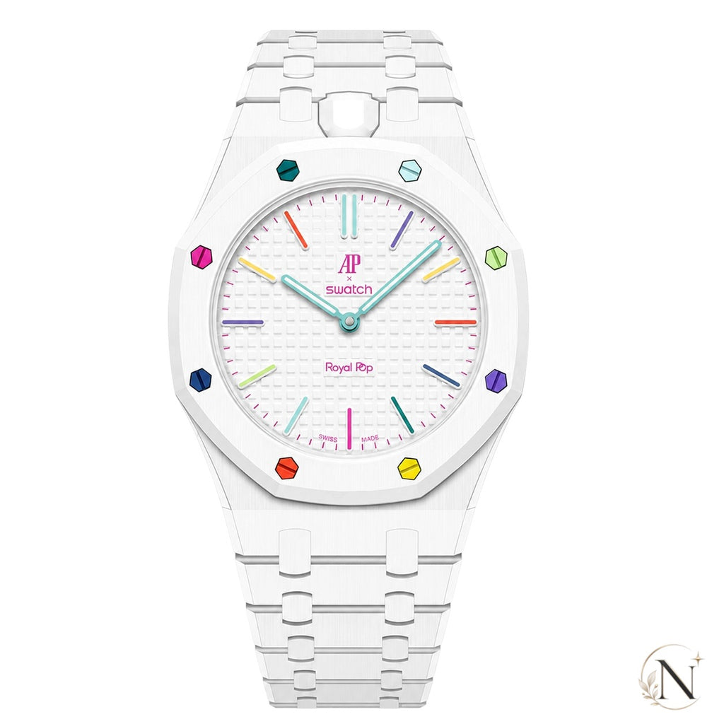 AP × Swatch ROYAL POP｜プレミアムフルセラミック ホワイト｜12時モデル
