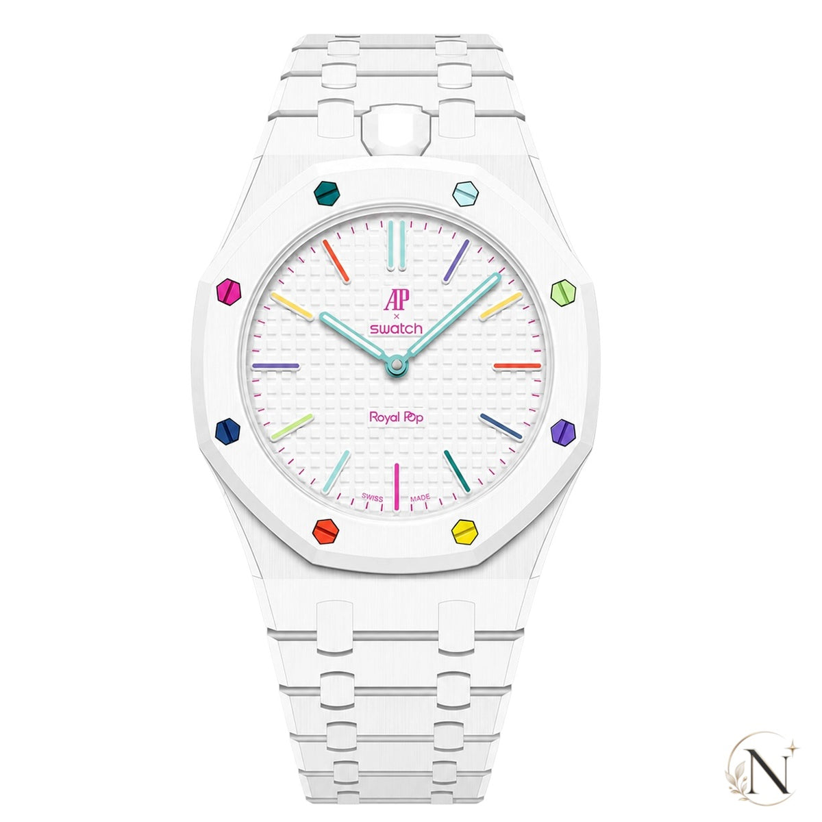 AP × Swatch ROYAL POP｜プレミアムフルセラミック ホワイト｜12時モデル