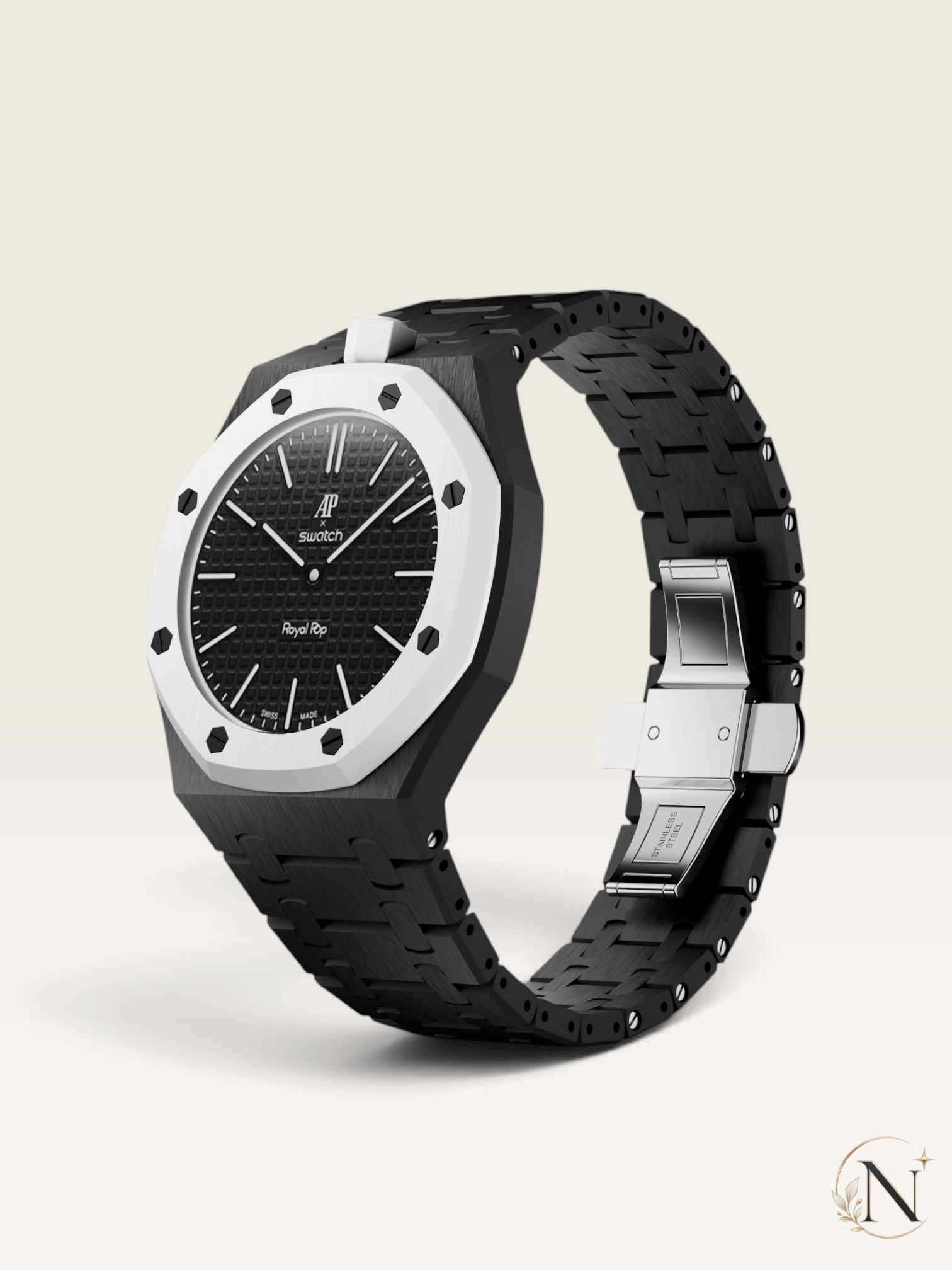 AP × Swatch ROYAL POP｜プレミアムフルセラミック ブラック｜12時モデル