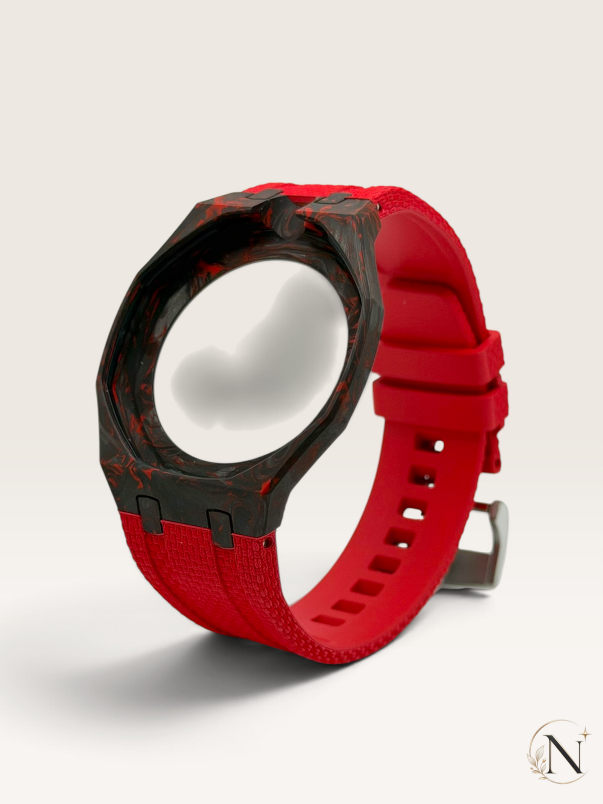 AP × Swatch ROYAL POP｜レッドフォージドカーボン×レッドラバー｜12時モデル