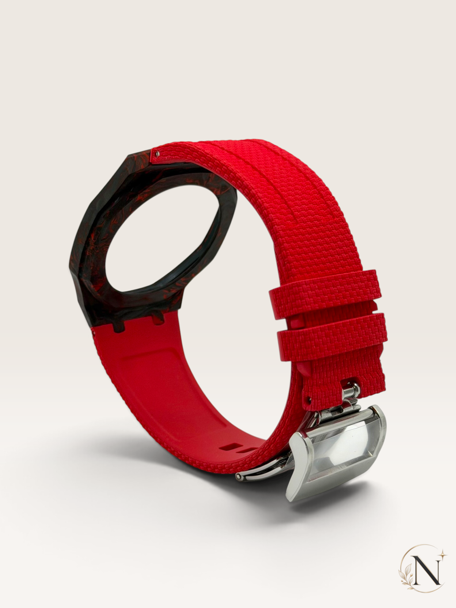 AP × Swatch ROYAL POP｜レッドフォージドカーボン×レッドラバー｜12時モデル