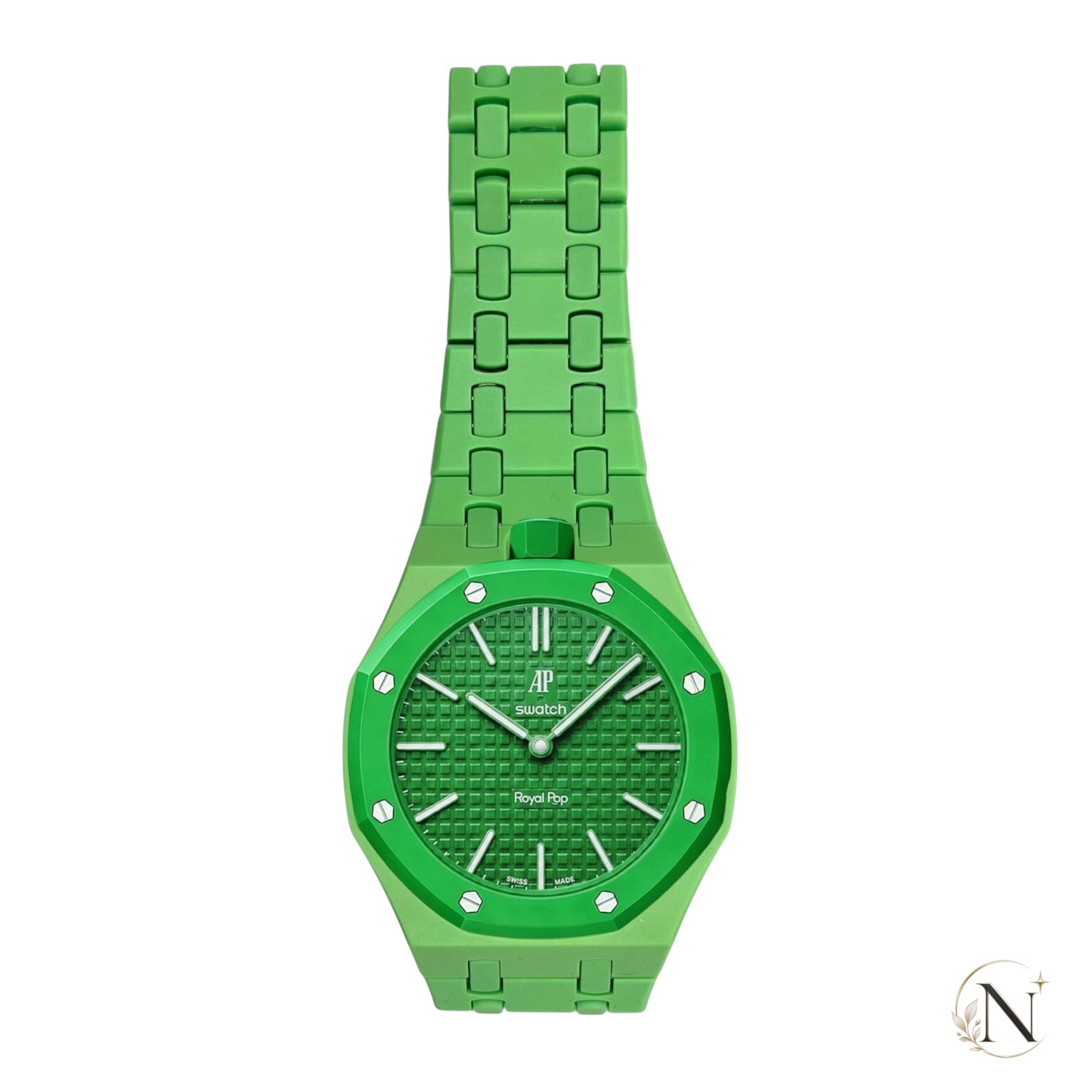 AP × Swatch ROYAL POP｜フルセラミック ライトグリーン｜12時モデル