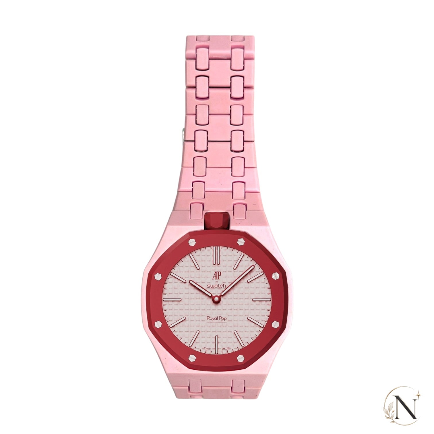 AP × Swatch ROYAL POP｜フルセラミック ライトピンク｜12時モデル
