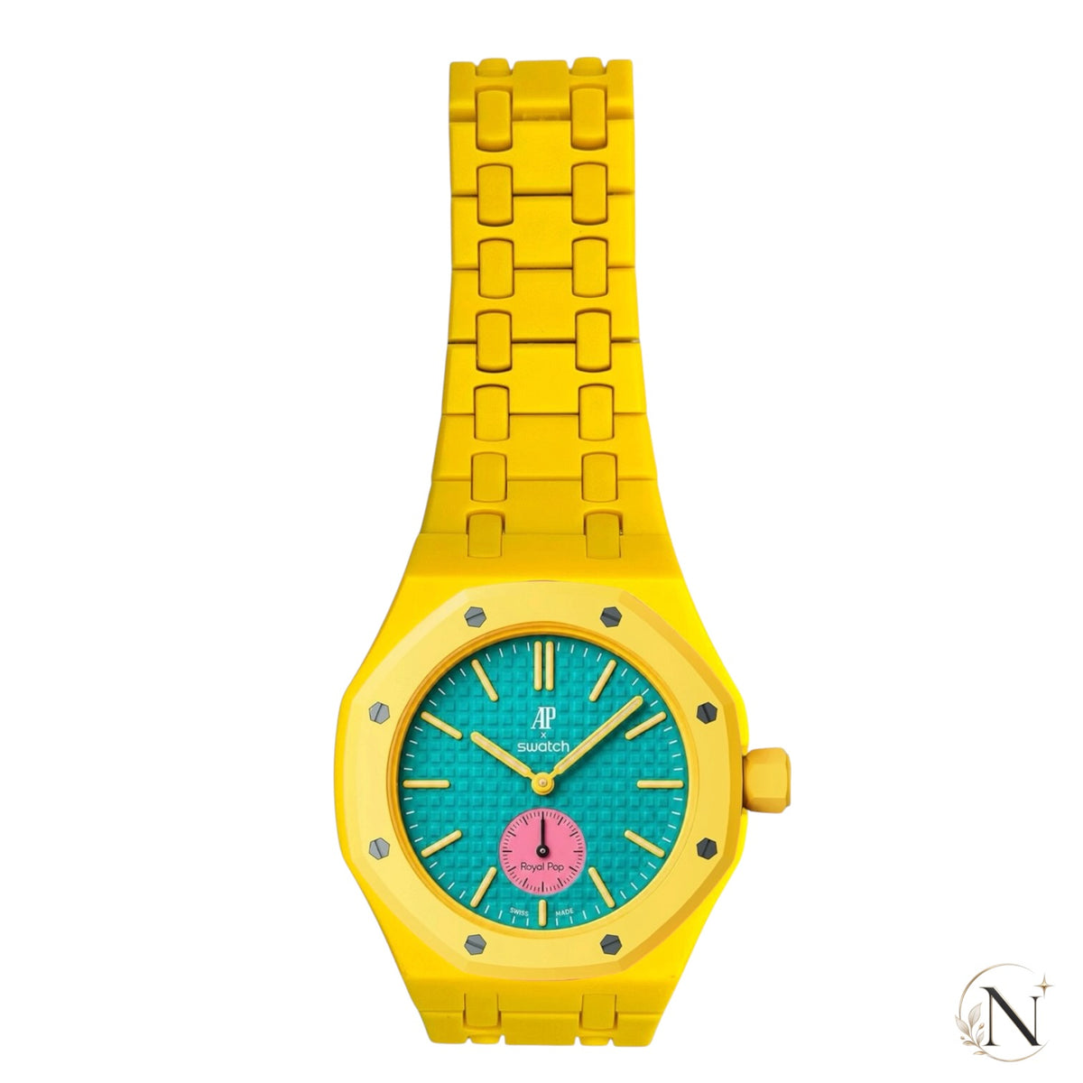 AP × Swatch ROYAL POP｜フルセラミック イエロー｜3時モデル