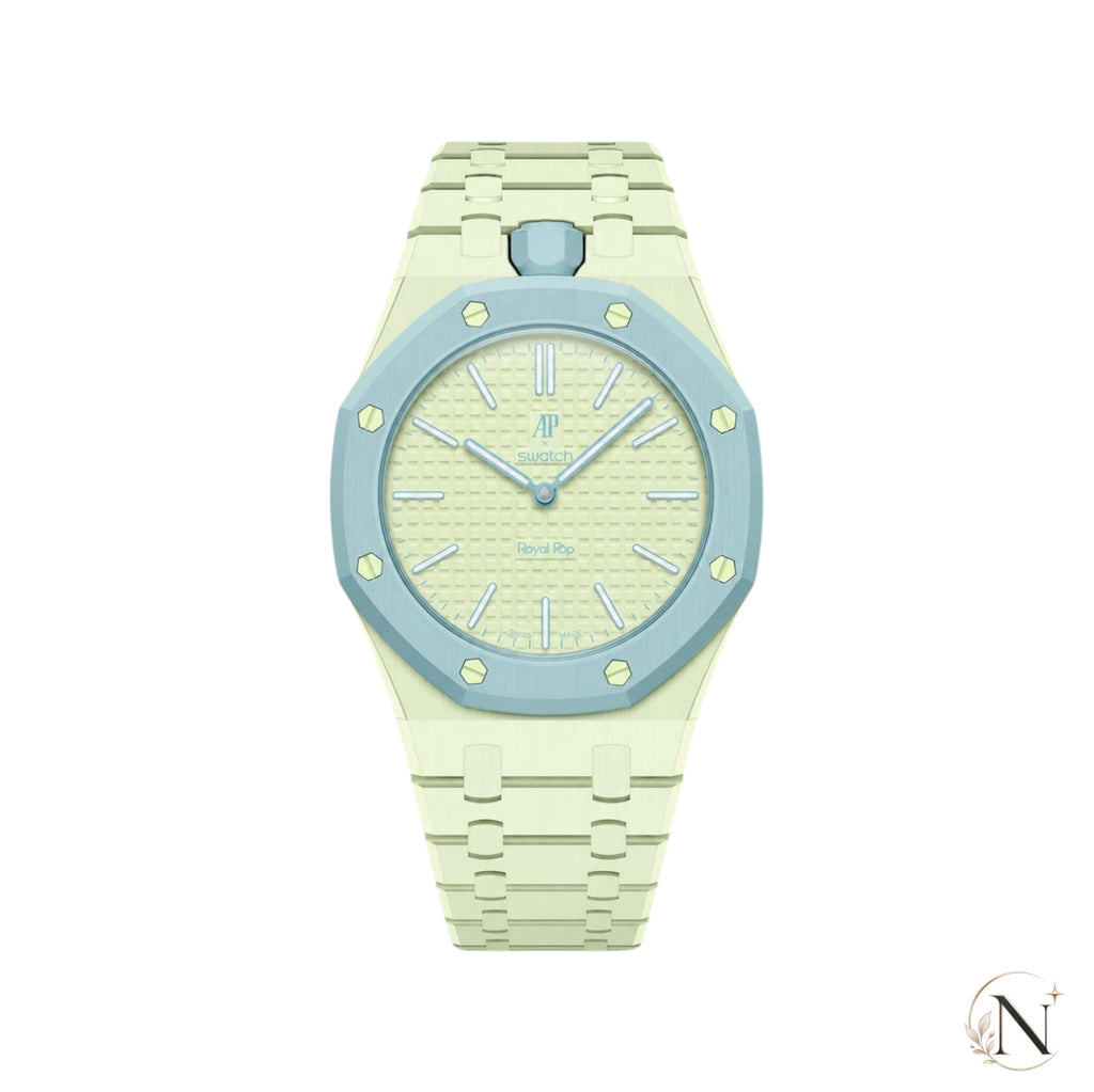 AP × Swatch ROYAL POP｜プレミアムフルセラミック ミントグリーン｜12時モデル