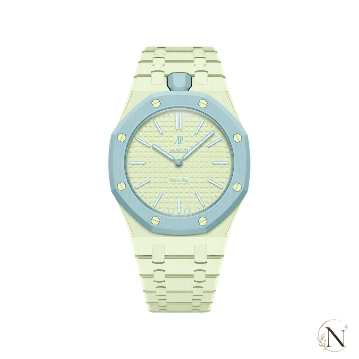 AP × Swatch ROYAL POP｜プレミアムフルセラミック ミントグリーン｜12時モデル