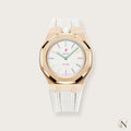 AP × Swatch ROYAL POP｜プレミアムステンレス×ラバー ローズゴールド×ホワイト｜12時モデル