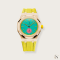 AP × Swatch ROYAL POP｜プレミアムステンレス×ラバー ローズゴールド×イエロー｜3時モデル