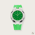 AP × Swatch ROYAL POP｜プレミアムステンレス×ラバー シルバー×グリーン｜12時モデル