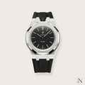 AP × Swatch ROYAL POP｜プレミアムステンレス×ラバー シルバー×ブラック｜12時モデル