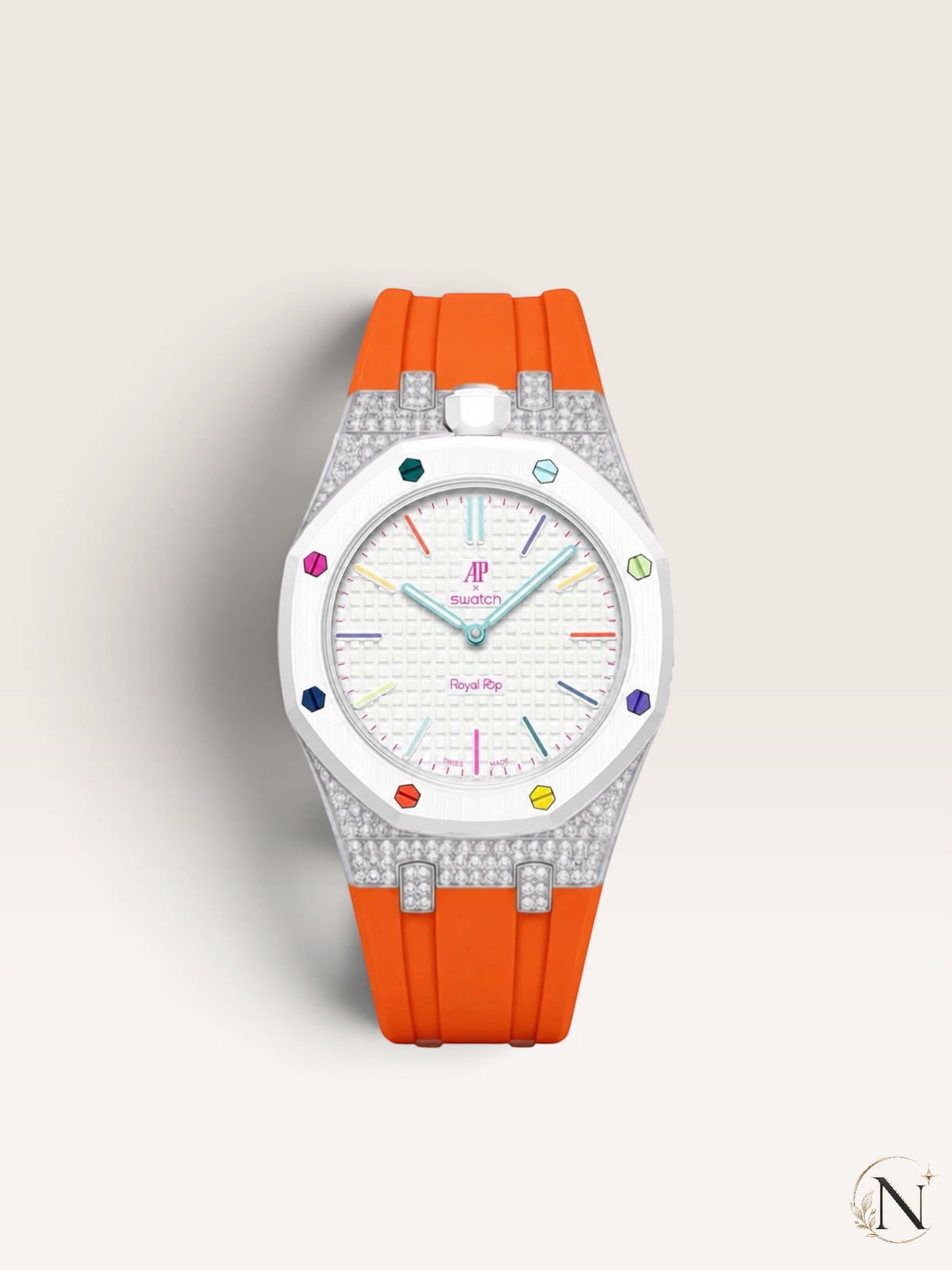 NORDORA AP × Swatch ROYAL POP｜モアッサナイト・パヴェ エディション