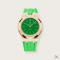 AP × Swatch ROYAL POP｜プレミアムステンレス×ラバー ローズゴールド×グリーン｜12時モデル