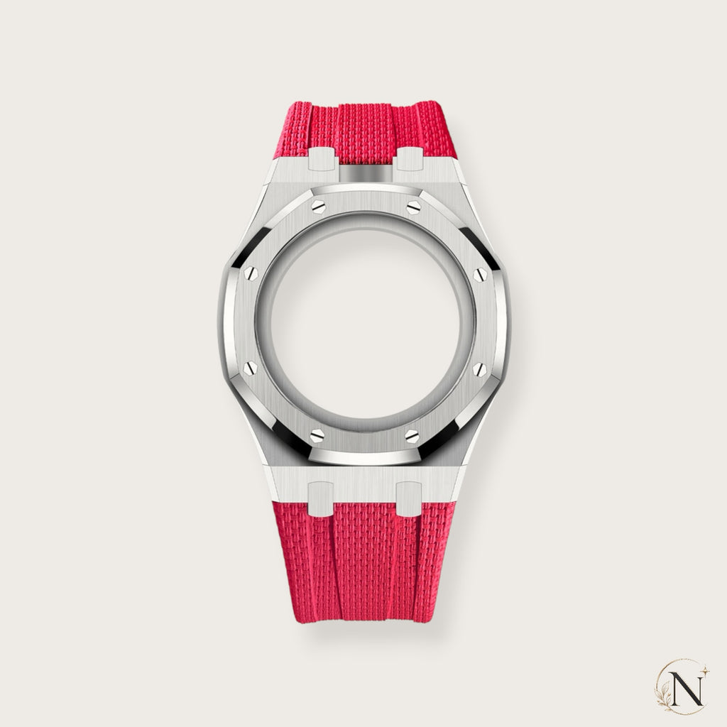 AP × Swatch ROYAL POP｜プレミアムステンレス×ラバー シルバー×レッド｜12時モデル