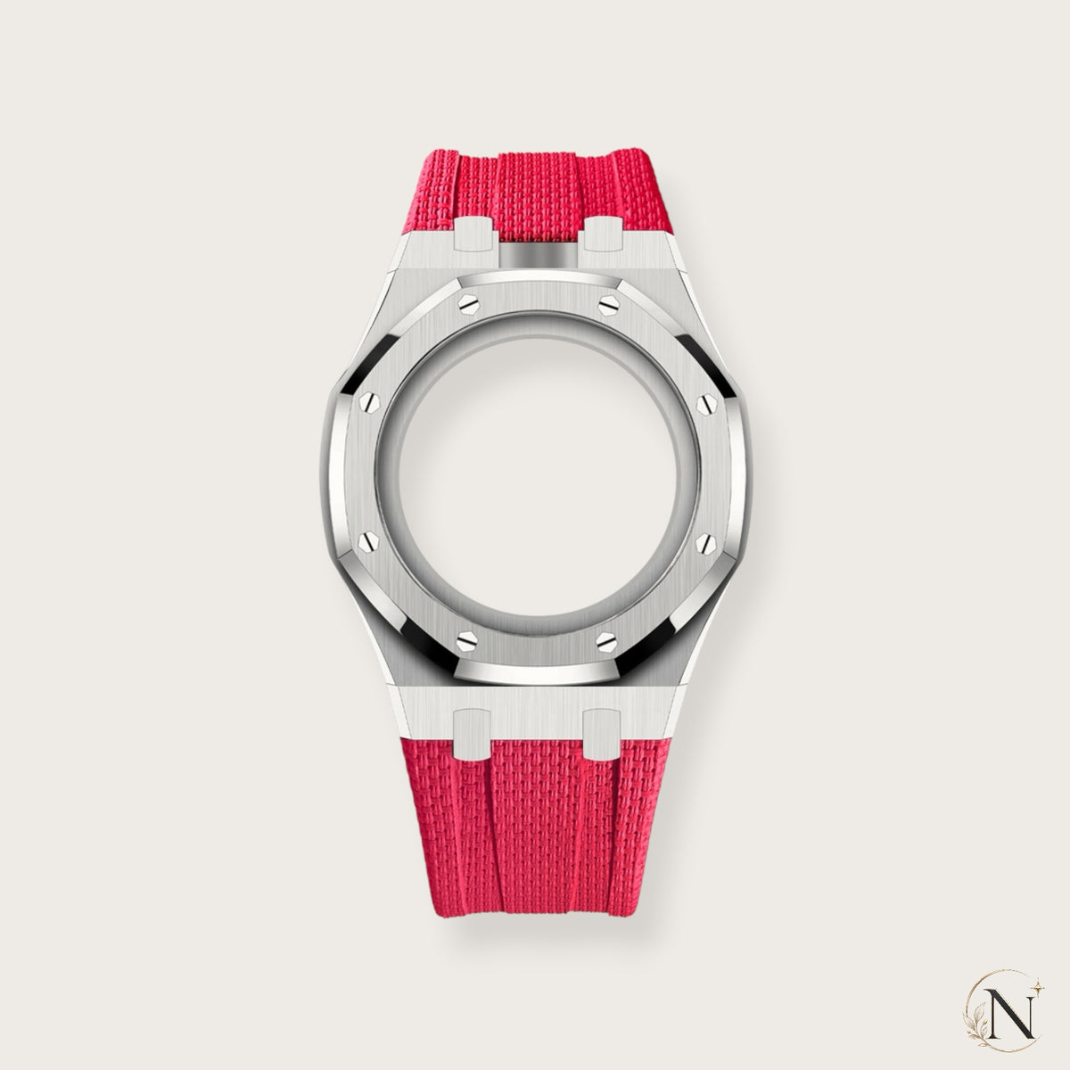 AP × Swatch ROYAL POP｜プレミアムステンレス×ラバー シルバー×レッド｜12時モデル