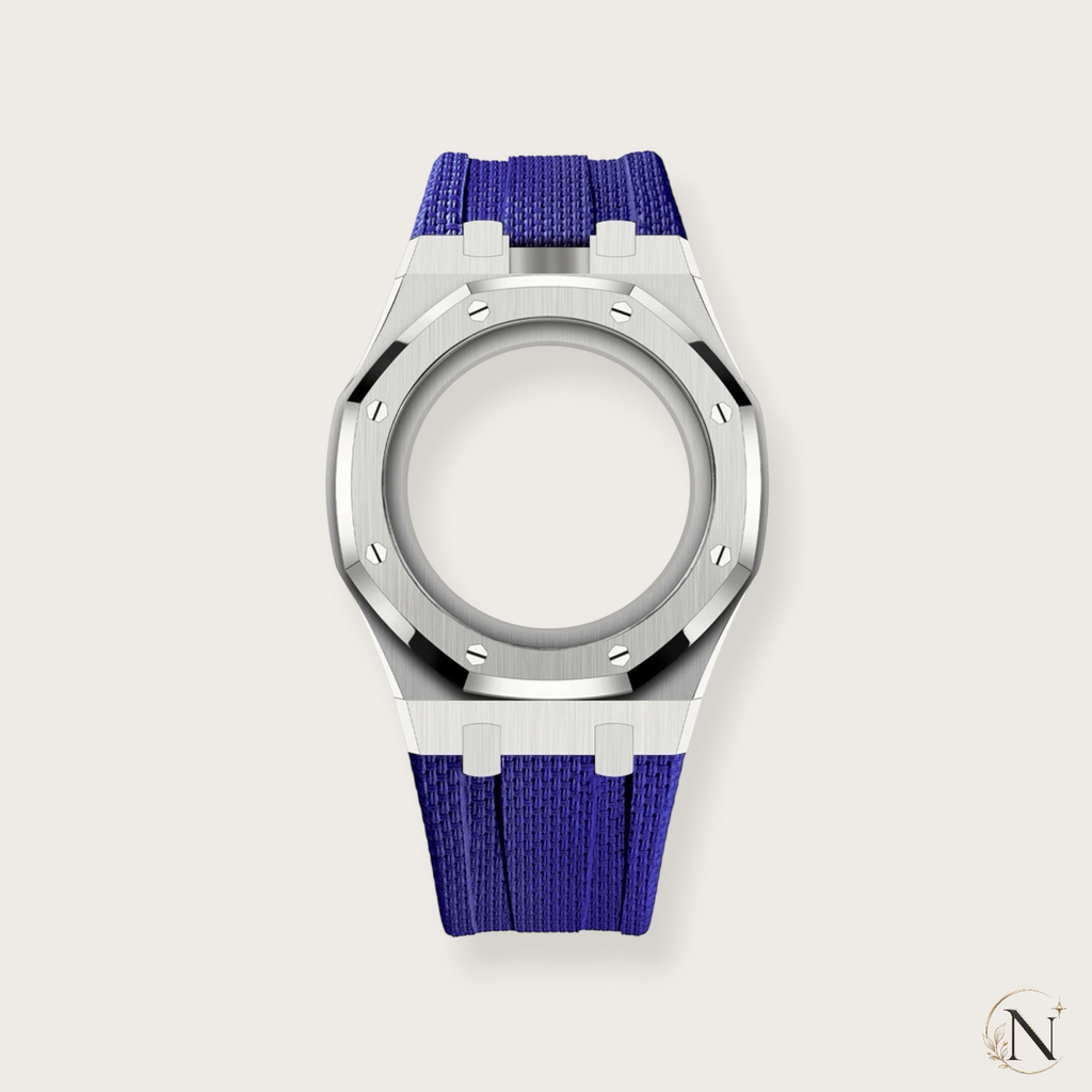 AP × Swatch ROYAL POP｜プレミアムステンレス×ラバー シルバー×ネイビー｜12時モデル