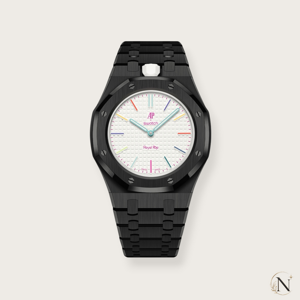 AP × Swatch ROYAL POP｜プレミアムフルステンレス ブラック｜12時モデル
