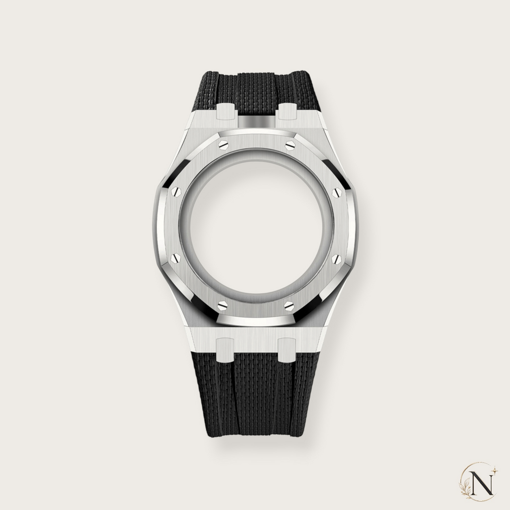 AP × Swatch ROYAL POP｜プレミアムステンレス×ラバー シルバー×ブラック｜12時モデル