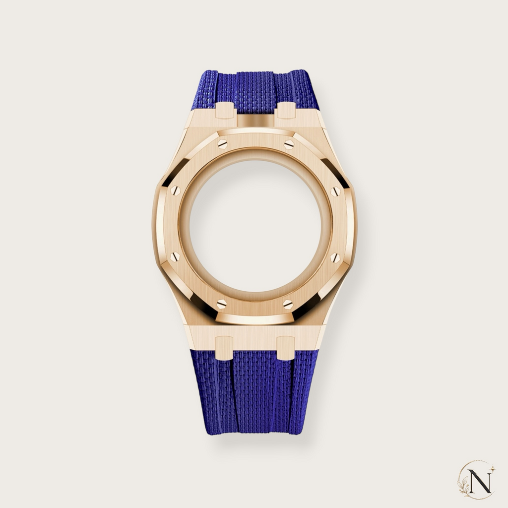 AP × Swatch ROYAL POP｜プレミアムステンレス×ラバー ローズゴールド×ネイビー｜12時モデル