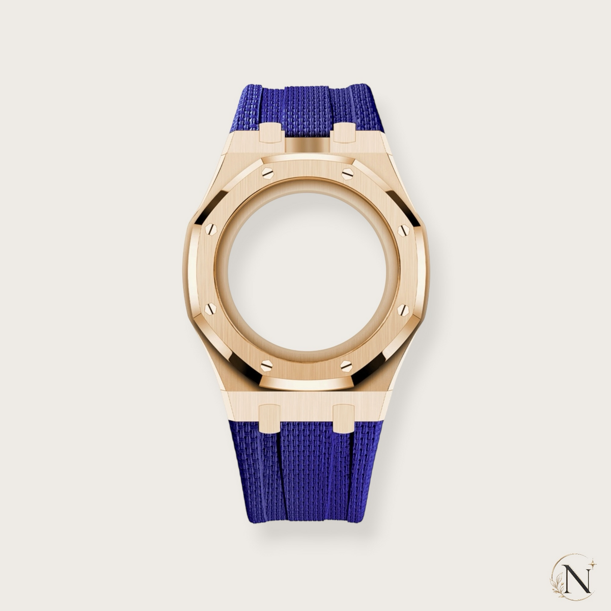 AP × Swatch ROYAL POP｜プレミアムステンレス×ラバー ローズゴールド×ネイビー｜12時モデル