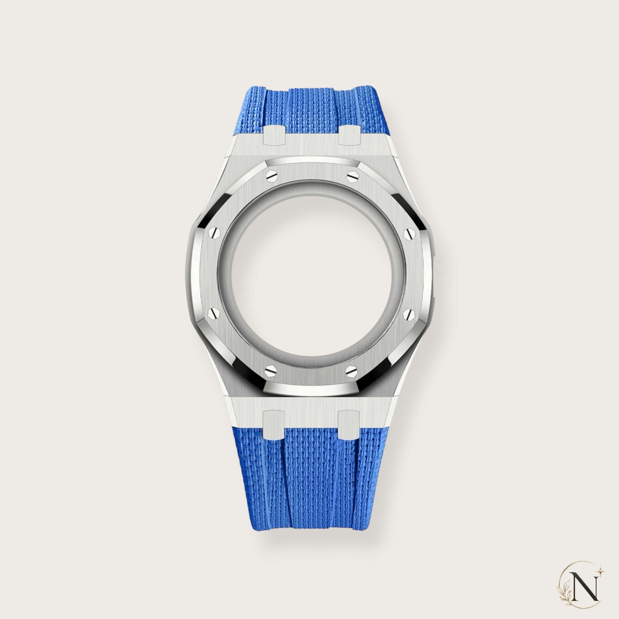 AP × Swatch ROYAL POP｜プレミアムステンレス×ラバー シルバー×ブルー｜3時モデル