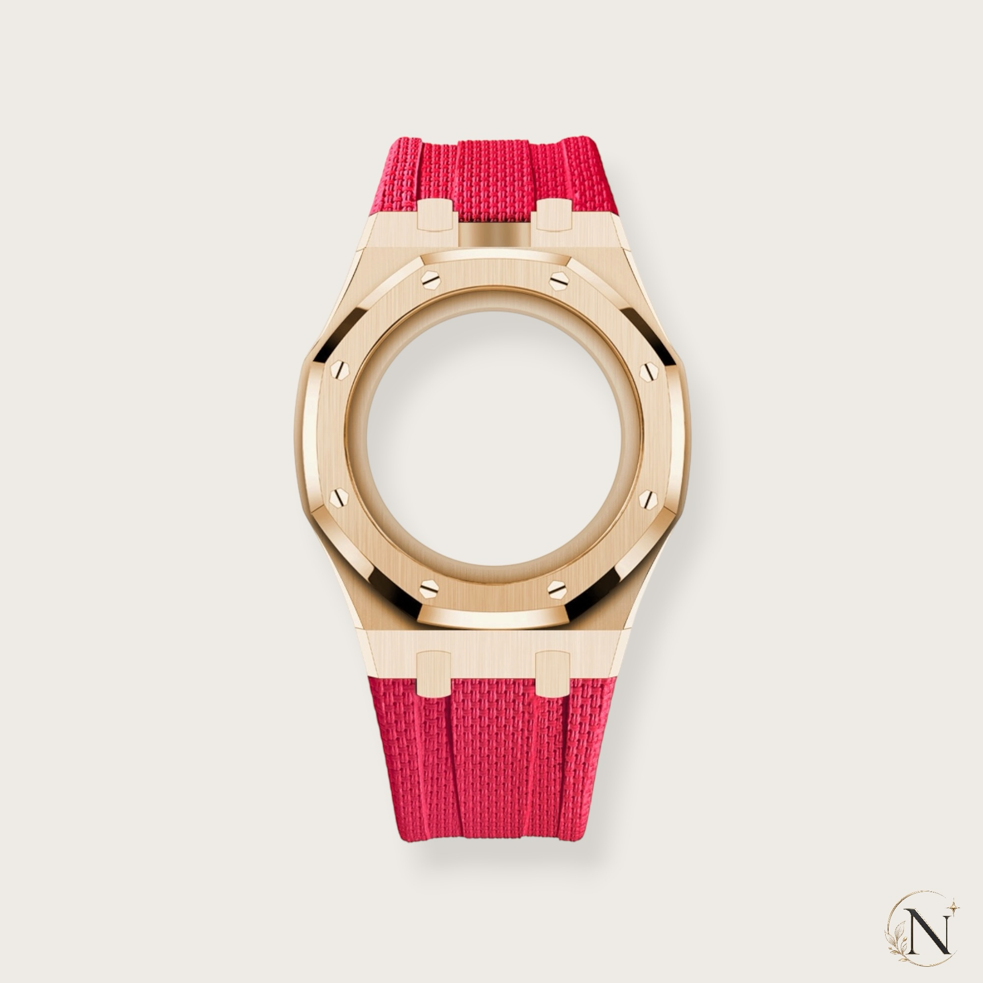 AP × Swatch ROYAL POP｜プレミアムステンレス×ラバー ローズゴールド×レッド｜12時モデル