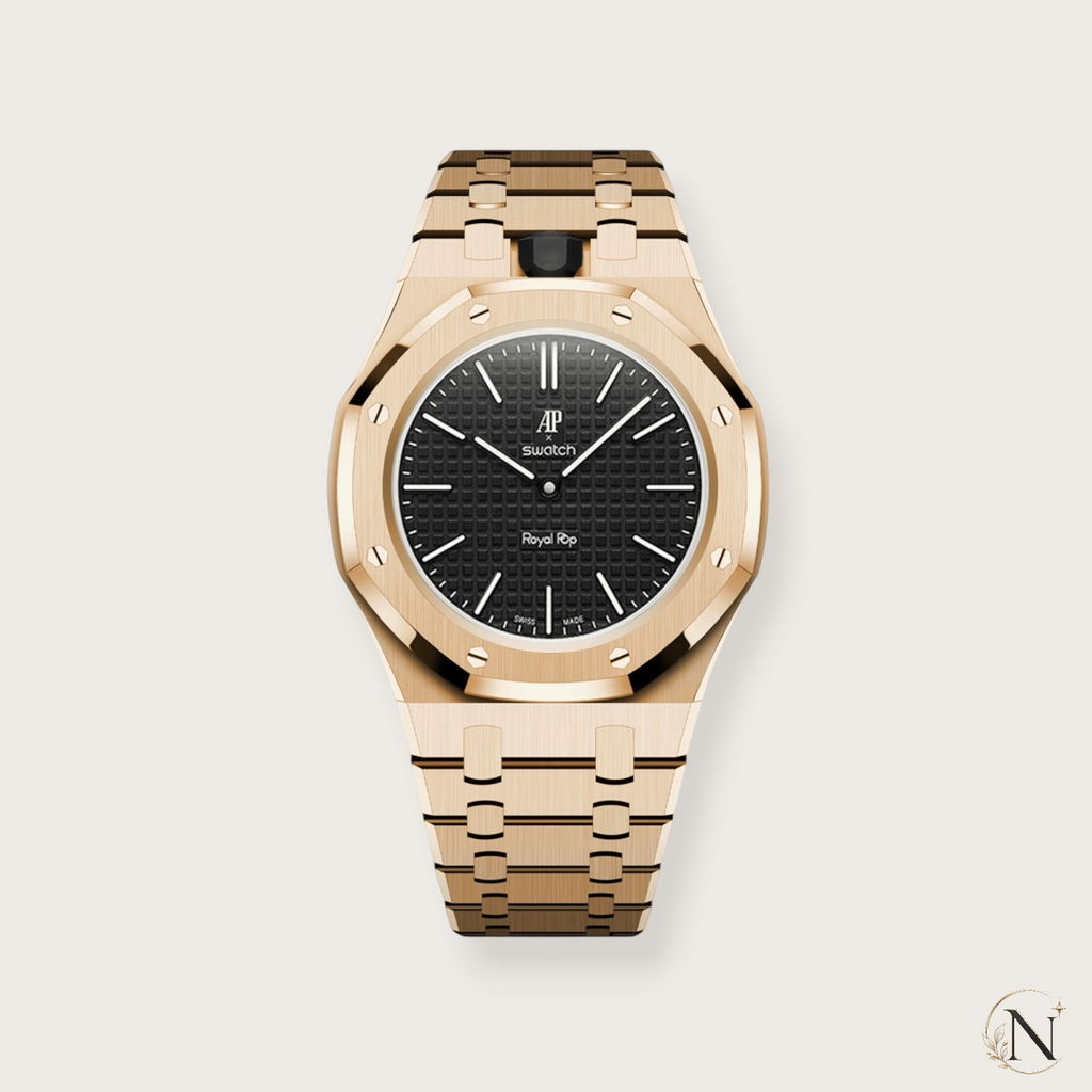 AP × Swatch ROYAL POP｜プレミアムフルステンレス ローズゴールド｜12時モデル
