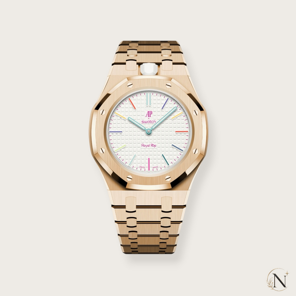 AP × Swatch ROYAL POP｜プレミアムフルステンレス ローズゴールド｜12時モデル