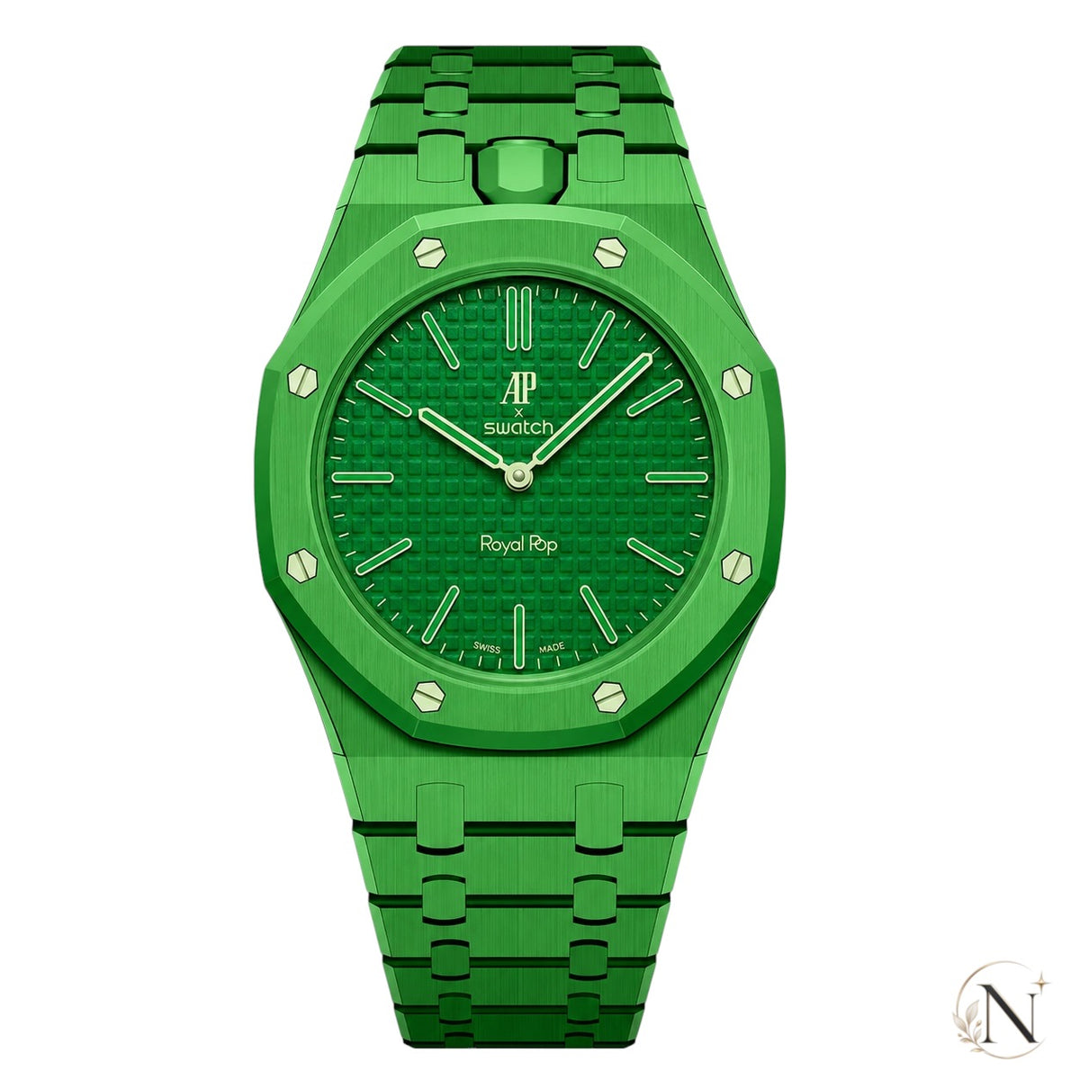 AP × Swatch ROYAL POP｜プレミアムフルセラミック ダークグリーン｜12時モデル
